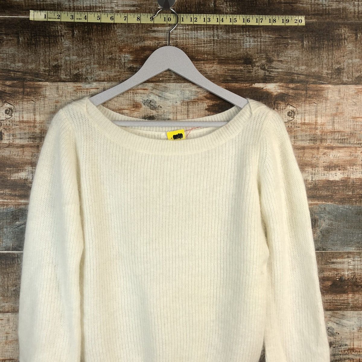Homespun Knitwear × Japanese Brand DLL Je Chichi White mohair shaggy Knitwear #C043 Size M / US 6-8 / IT 42-44 - 2 Thumbnail