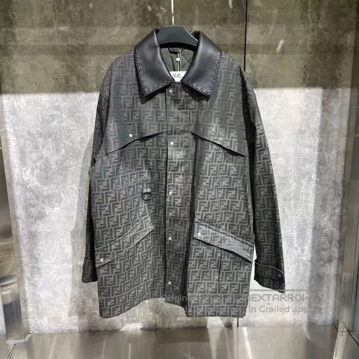 Fendi Fendi FF Logo Print Coat. Size US L / EU 52-54 / 3 - 1 Thumbnail