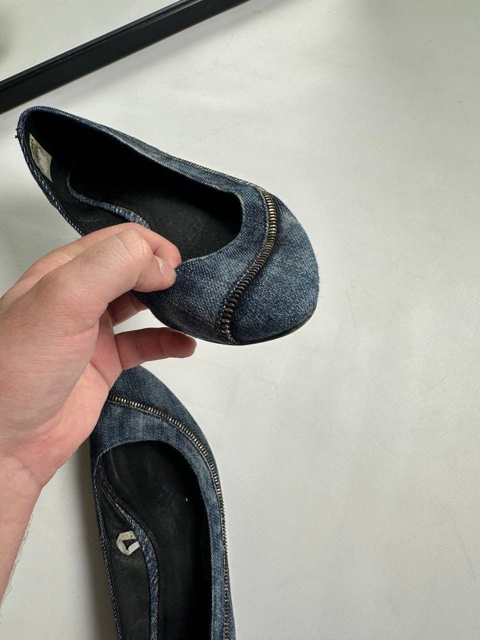Diesel Vintage Diesel AvantGarde Denim Ballet Flats Size US 8 / IT 38 - 10 Thumbnail