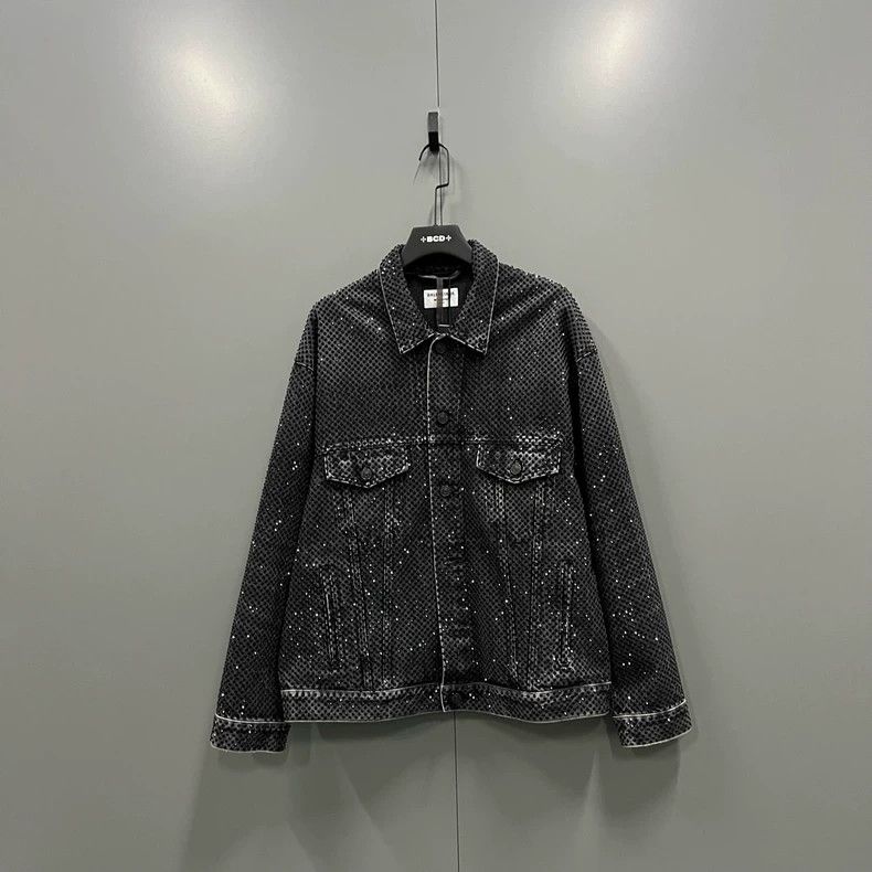 Balenciaga Balenciaga Black Rhinestone Denim Jacket - dmc Size US XS / EU 42 / 0 - 1 Thumbnail
