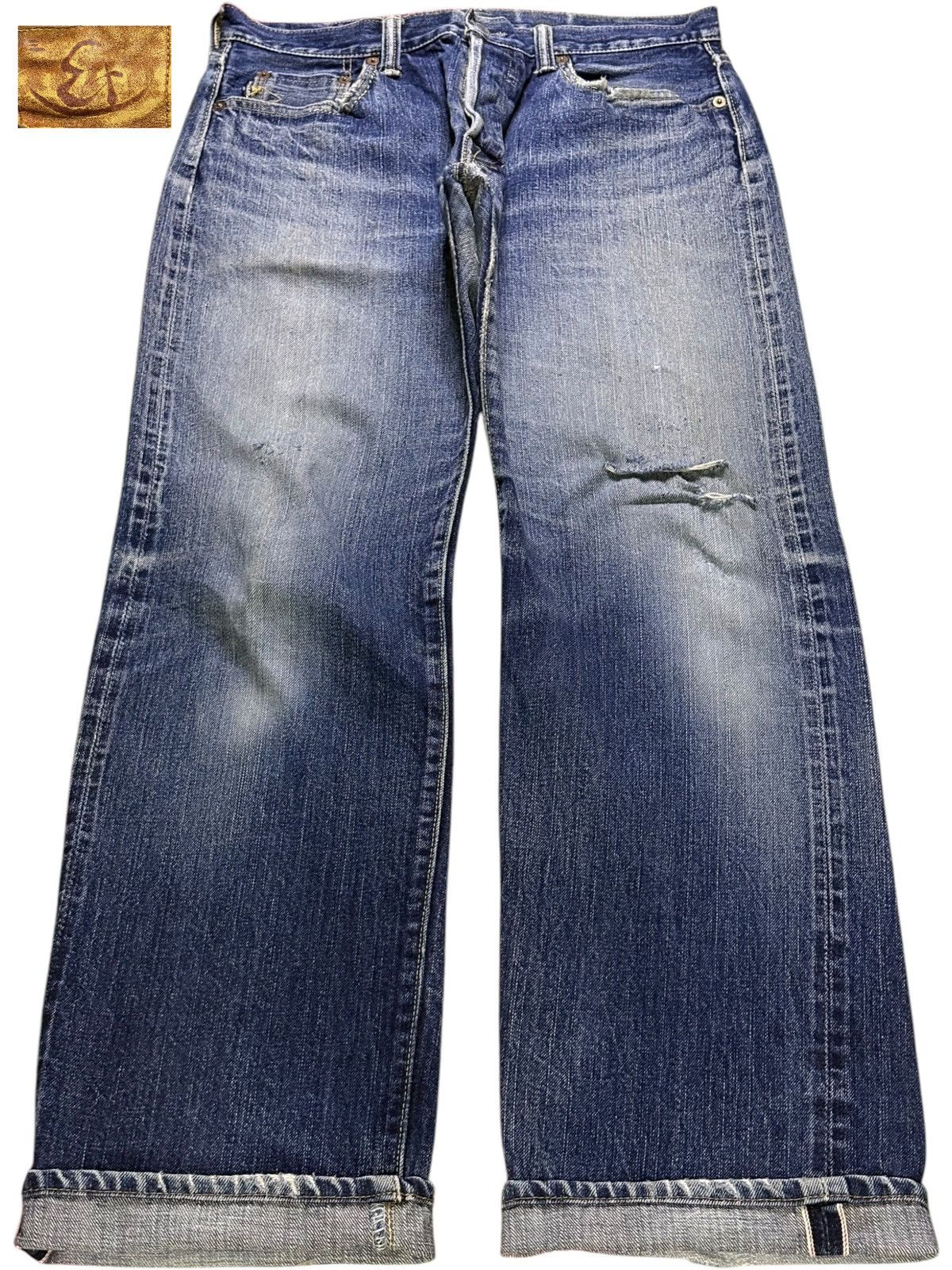 Eternal × Japanese Brand Vintage Japanese Eternal Selvedge Distressed Loose Jeans Size US 32 / EU 48 - 1 Thumbnail