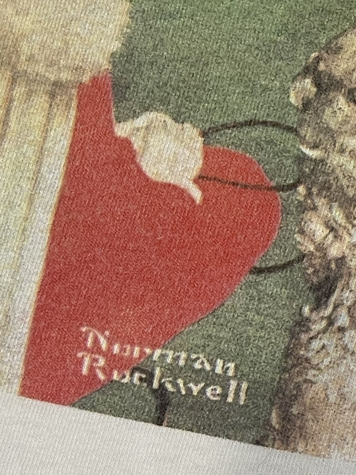 Vintage Norman Rockwell Waiting for the Vet At The Vet 1952 Painting Size US L / EU 52-54 / 3 - 3 Thumbnail