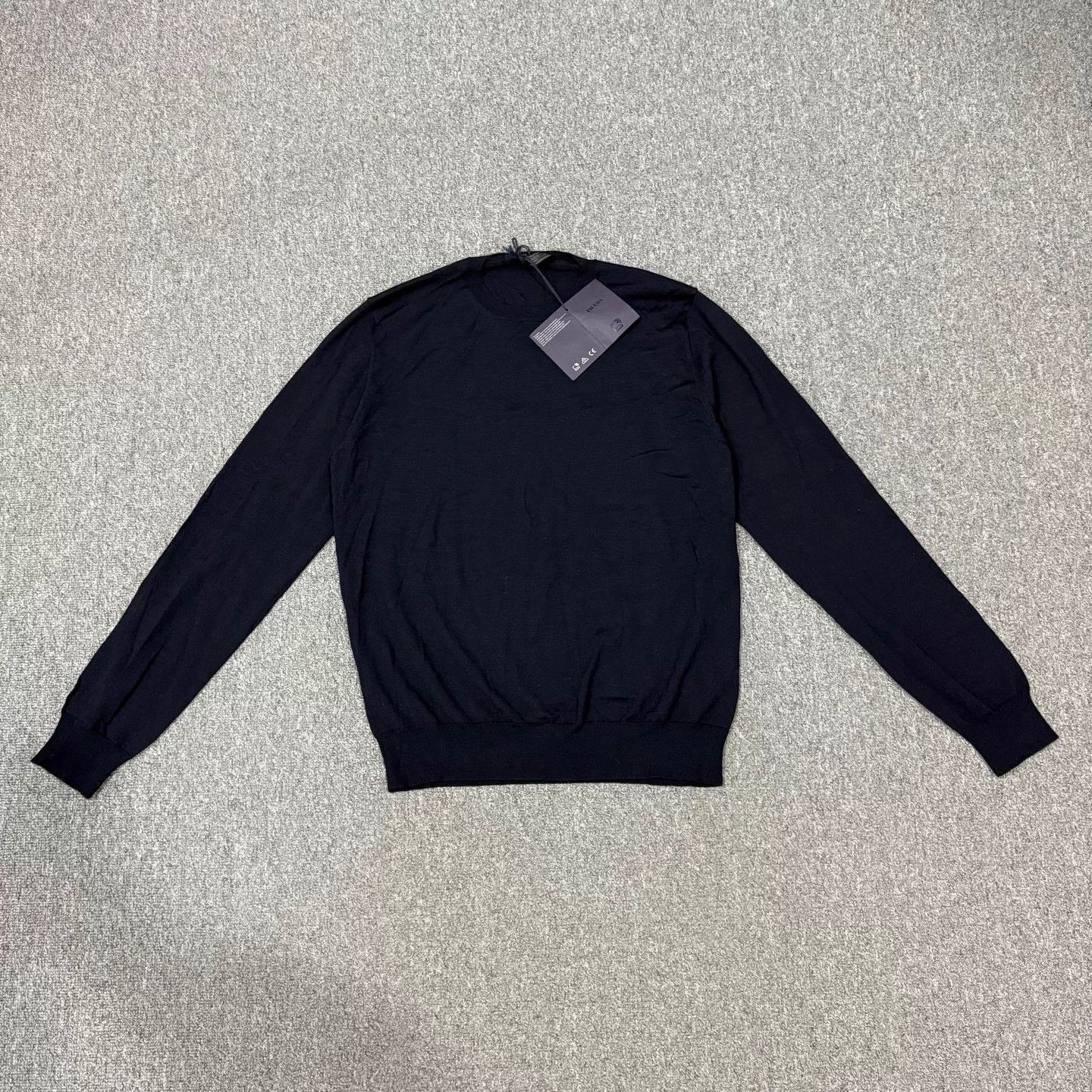 Prada Prada Navy Blue Wool Knit Sweater 48 Unused Size XL / US 12-14 / IT 48-50 - 1 Thumbnail