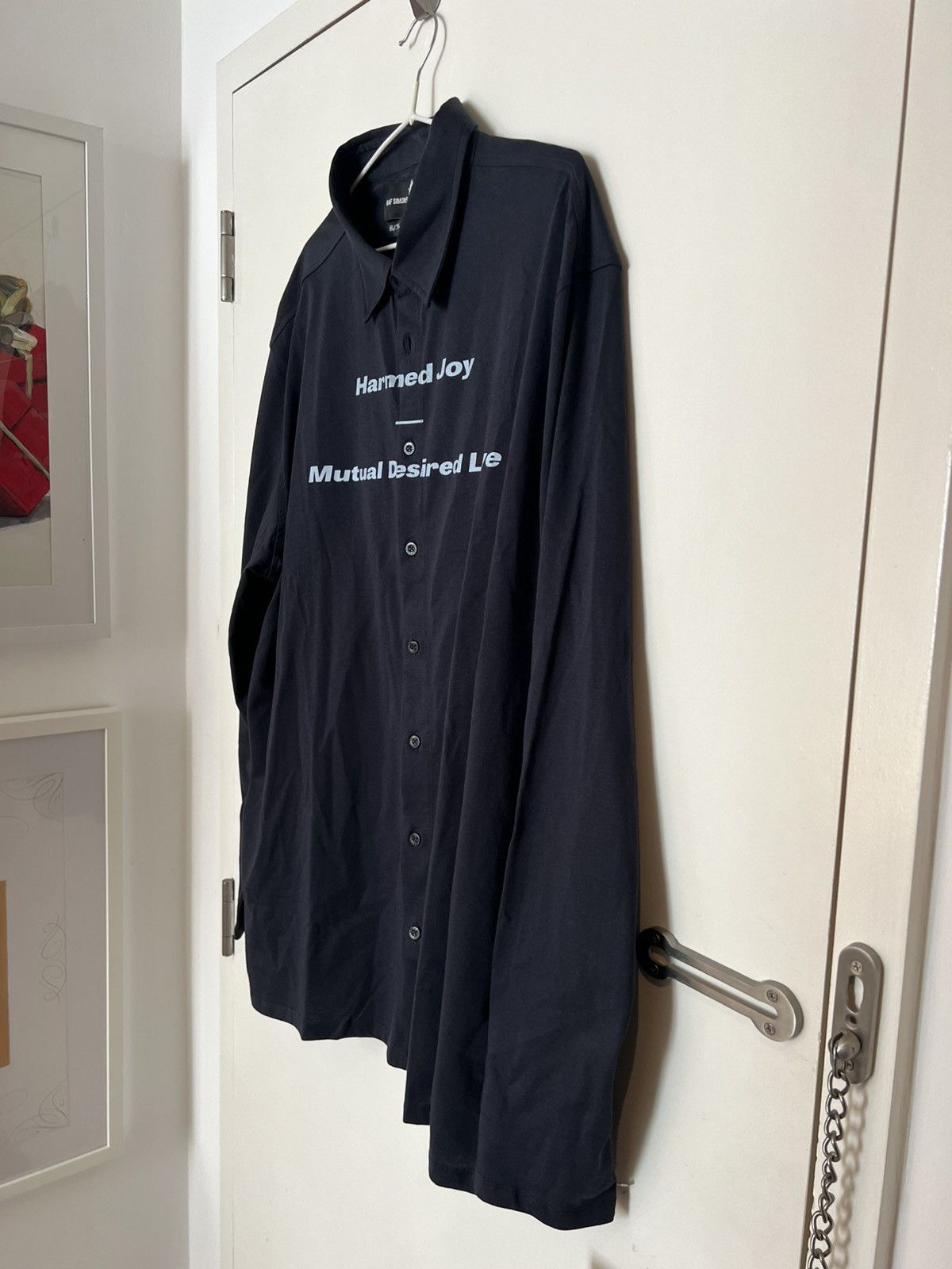 Raf Simons FRED PERRY Raf Simons Printed Jersey Navy XL long sleeve Size US XL / EU 56 / 4 - 6 Thumbnail