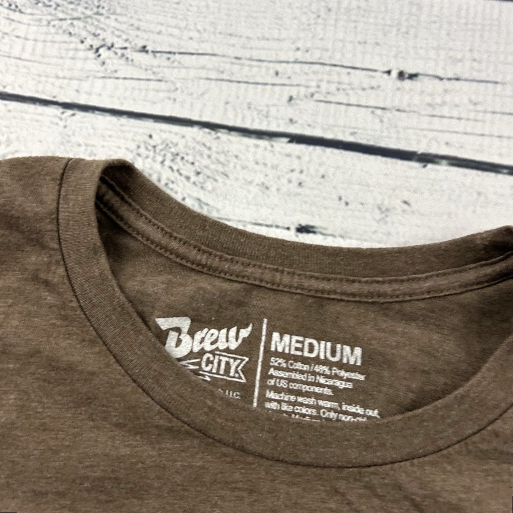 Vintage Busch Light Brew City Short Sleeve T Shirt Mens M Brown City Shirt Size US M / EU 48-50 / 2 - 2 Thumbnail