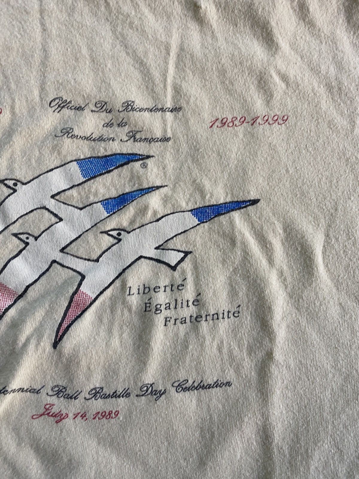 Vintage Vintage 80s Bastille Day France Crop Style Single Stitch Tee Size US M / EU 48-50 / 2 - 7 Thumbnail