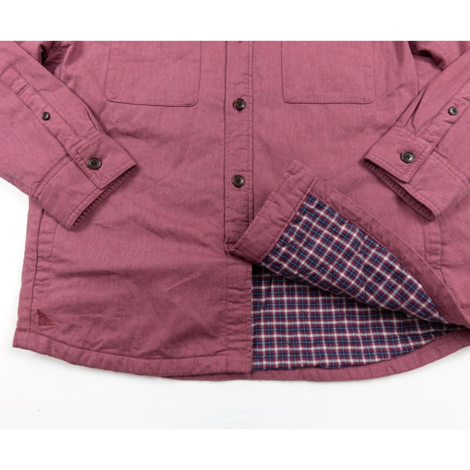 UNTUCKit UNTUCKit Mens Jacket XL XLarge Red Button-Down Shacket Flannel Lined Ziraldo Adult Size US XL / EU 56 / 4 - 3 Thumbnail