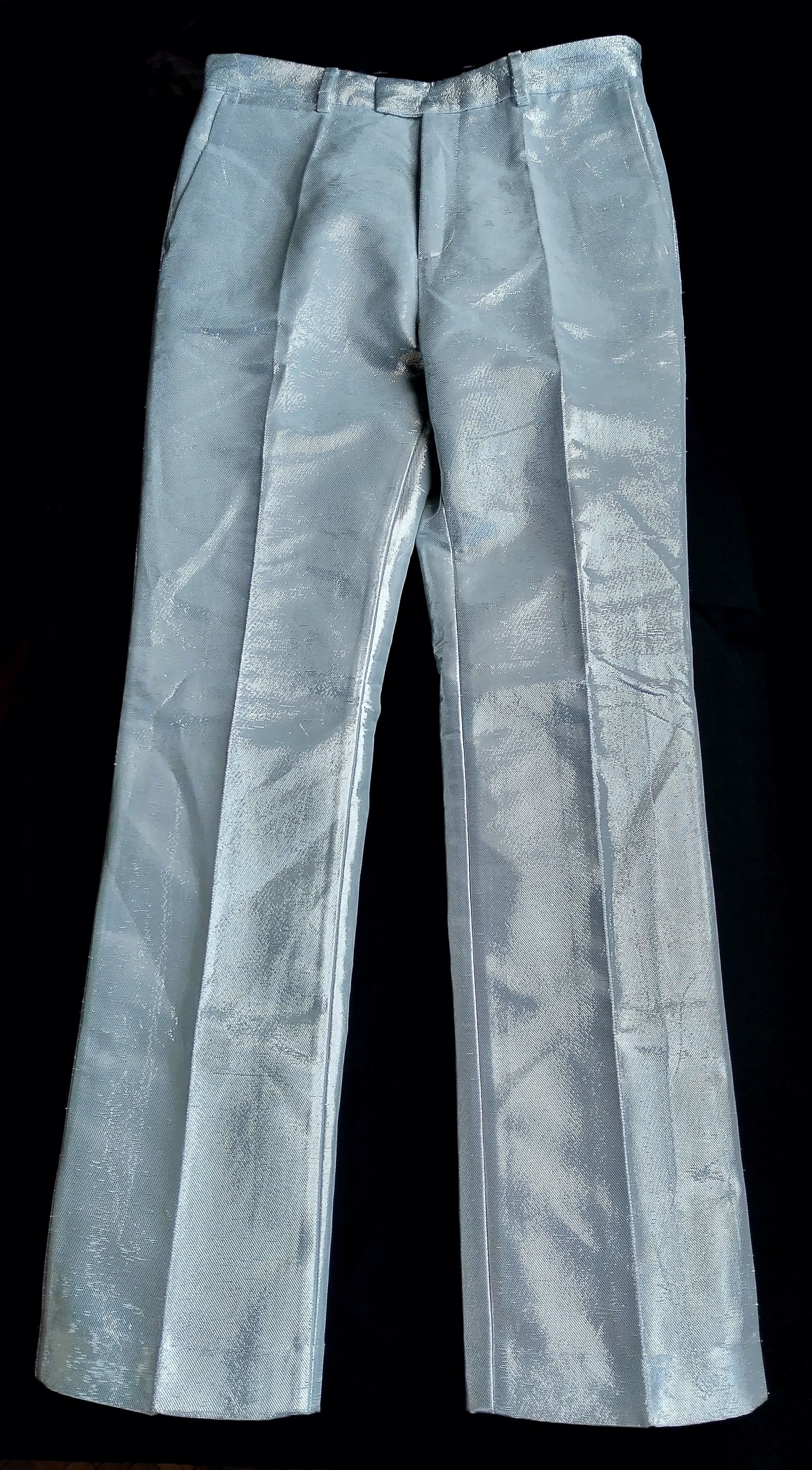 H&M × Paco Rabanne Silver lame dress pants Size US 33 - 7 Thumbnail