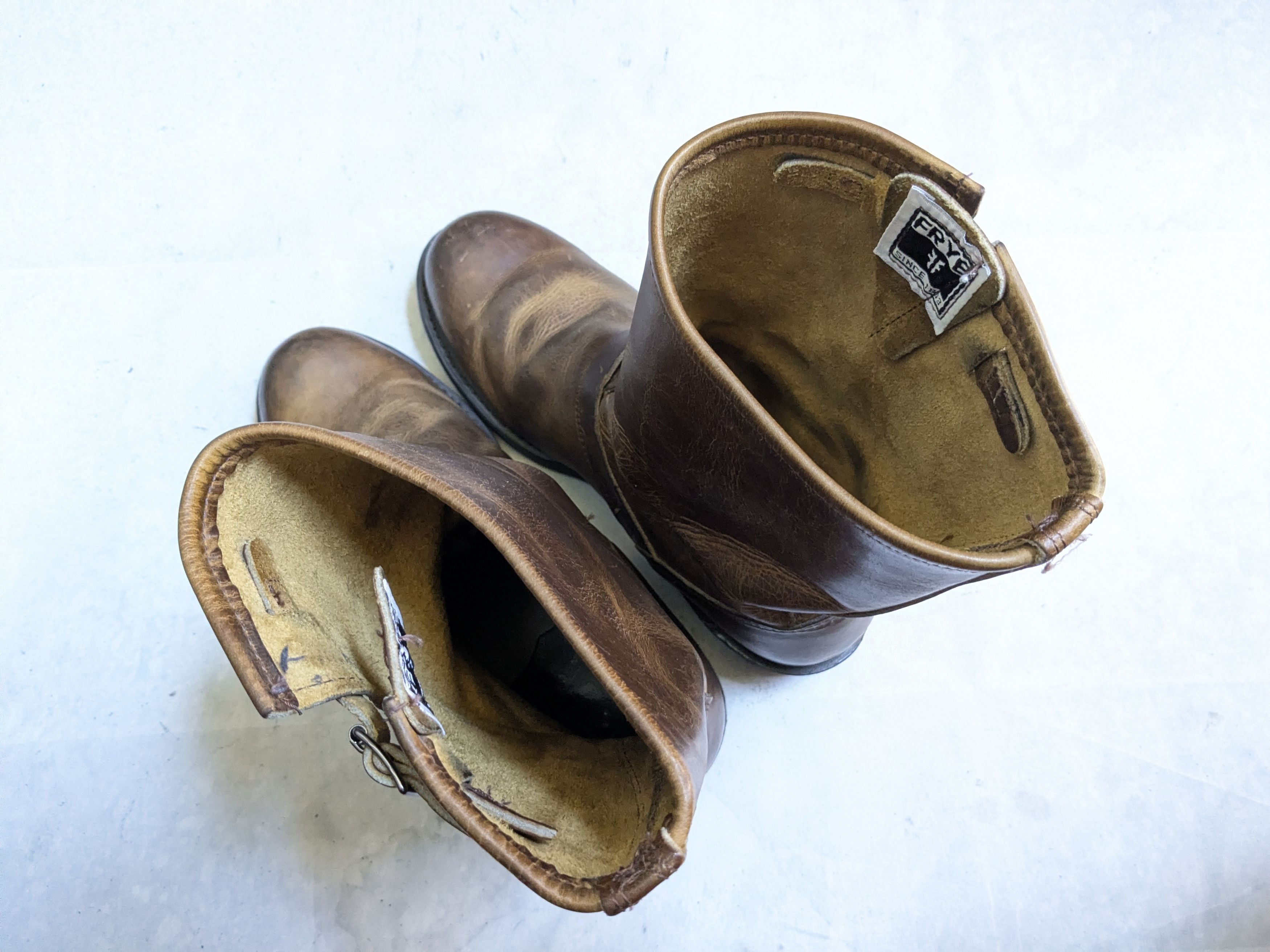 Frye Frye Engineer Boots Brown 9 M Leather Strap Buckle Size US 9 / EU 42 - 17 Thumbnail