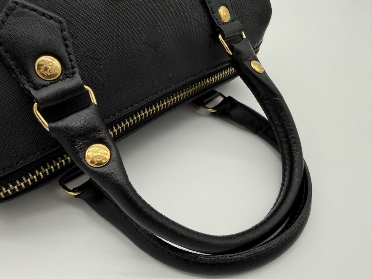 MCM MCM Visetos Logogram 2-Way Hand Bag – Black Size ONE SIZE - 9 Thumbnail