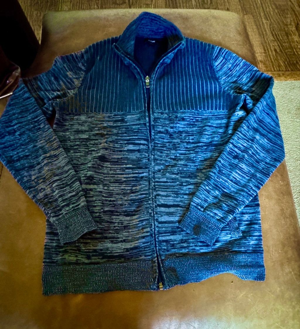 Alfani Blue Alfani Men’s Zip Up SweaterJacket Sz-S Size US S / EU 44-46 / 1 - 1 Thumbnail