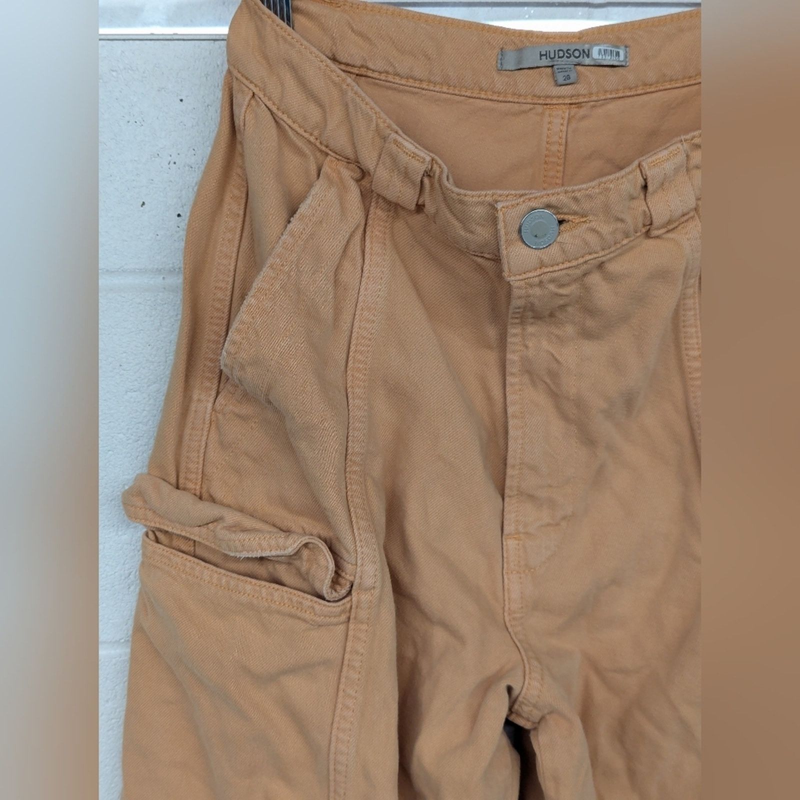 Hudson RTR sz 27 / 4 Hudson Orange Cargo Pants high rise creamsicle Size 27" / US 4 / IT 40 - 6 Thumbnail