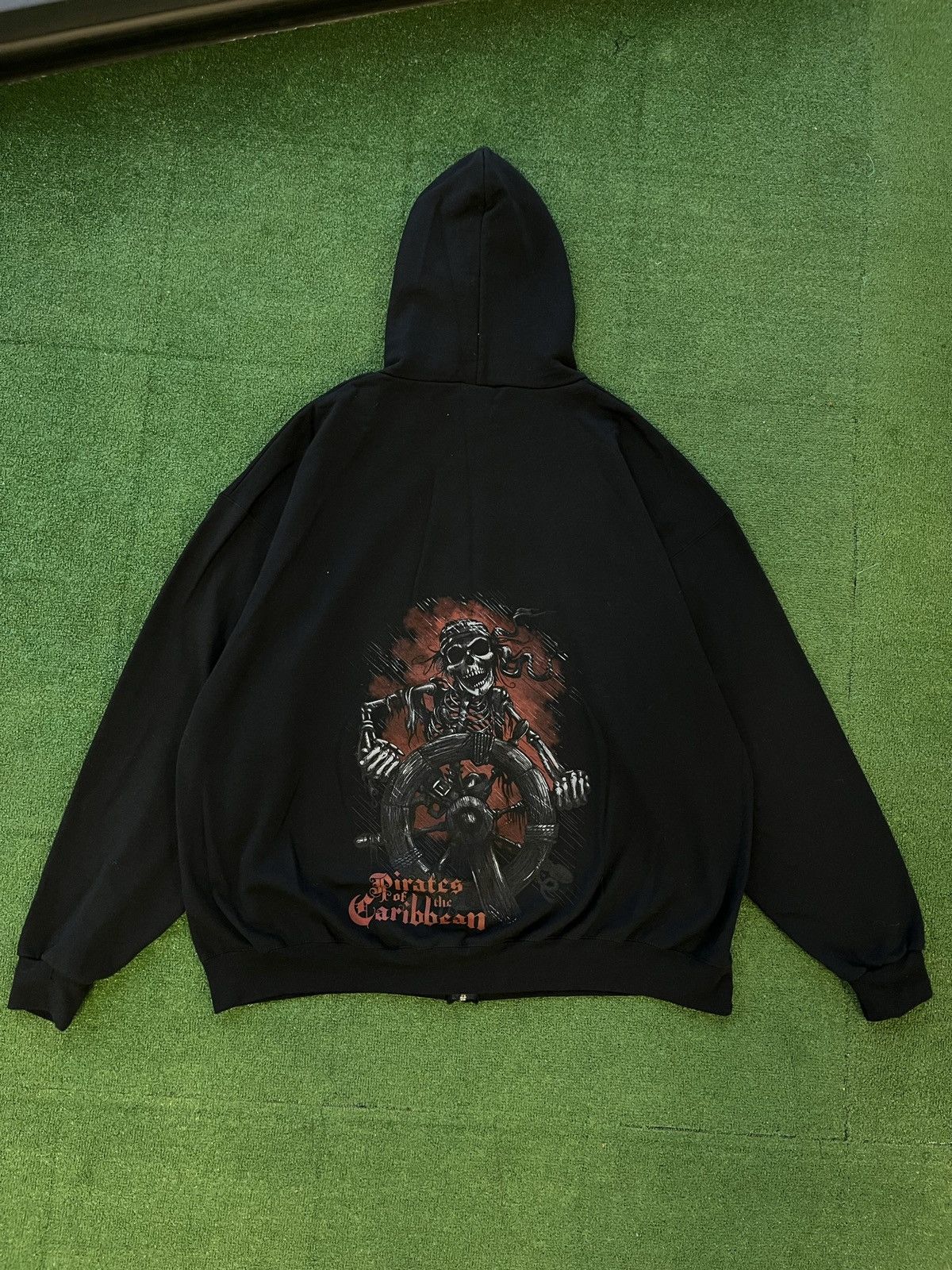 Vintage Vintage Y2K Pirates of the Caribbean Baggy Movie Hoodie Size US XXL / EU 58 / 5 - 2 Thumbnail