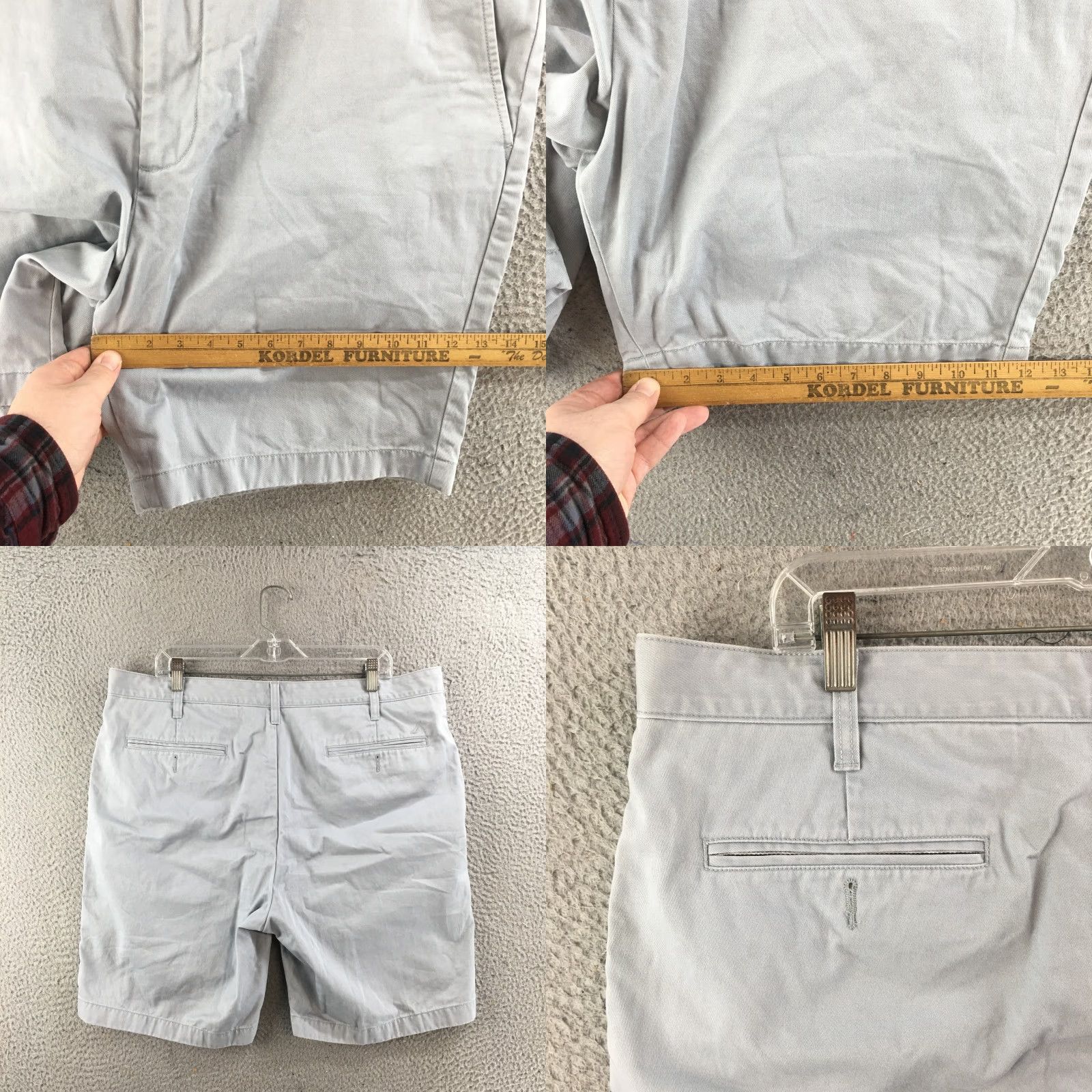 Nautica Nautica Chino Shorts Mens 38W Gray Cotton Pull On Zip Fly Button Front Casual Size US 38 / EU 54 - 8 Thumbnail