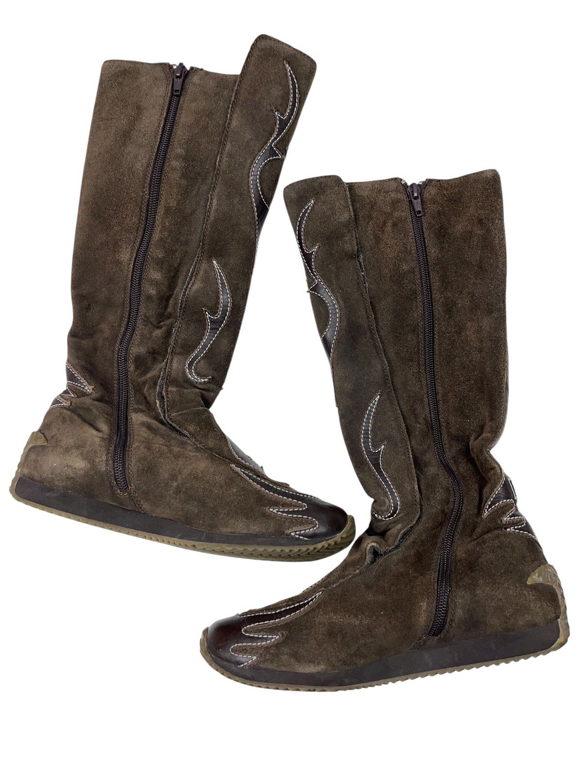 Vintage Vintage Jette Joop Leather Boxing Racing Boots y2k Adidas Size US 6 / IT 36 - 8 Thumbnail