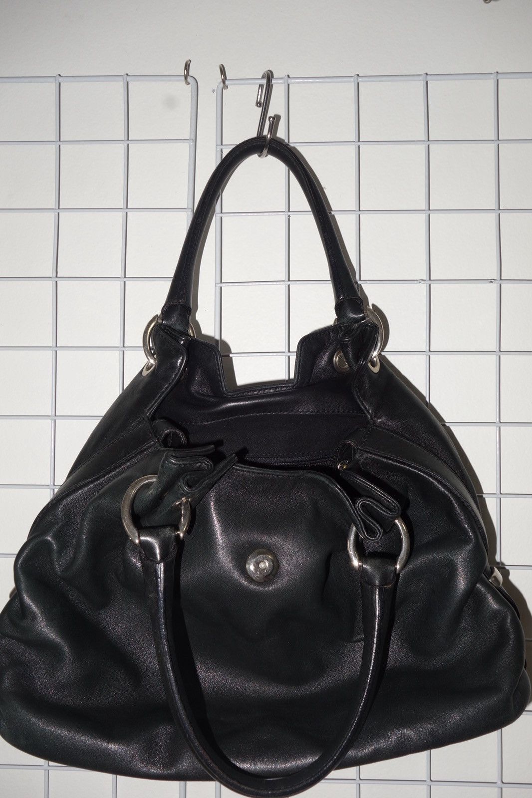 Other Vintage Dark Charcoal/Black Scuola del Cuoio Handbag Size ONE SIZE - 9 Thumbnail