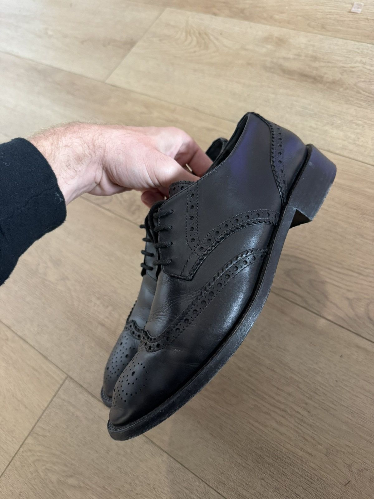 Saint Laurent Paris Leather whipstitch brogues Size US 9 / EU 42 - 4 Thumbnail