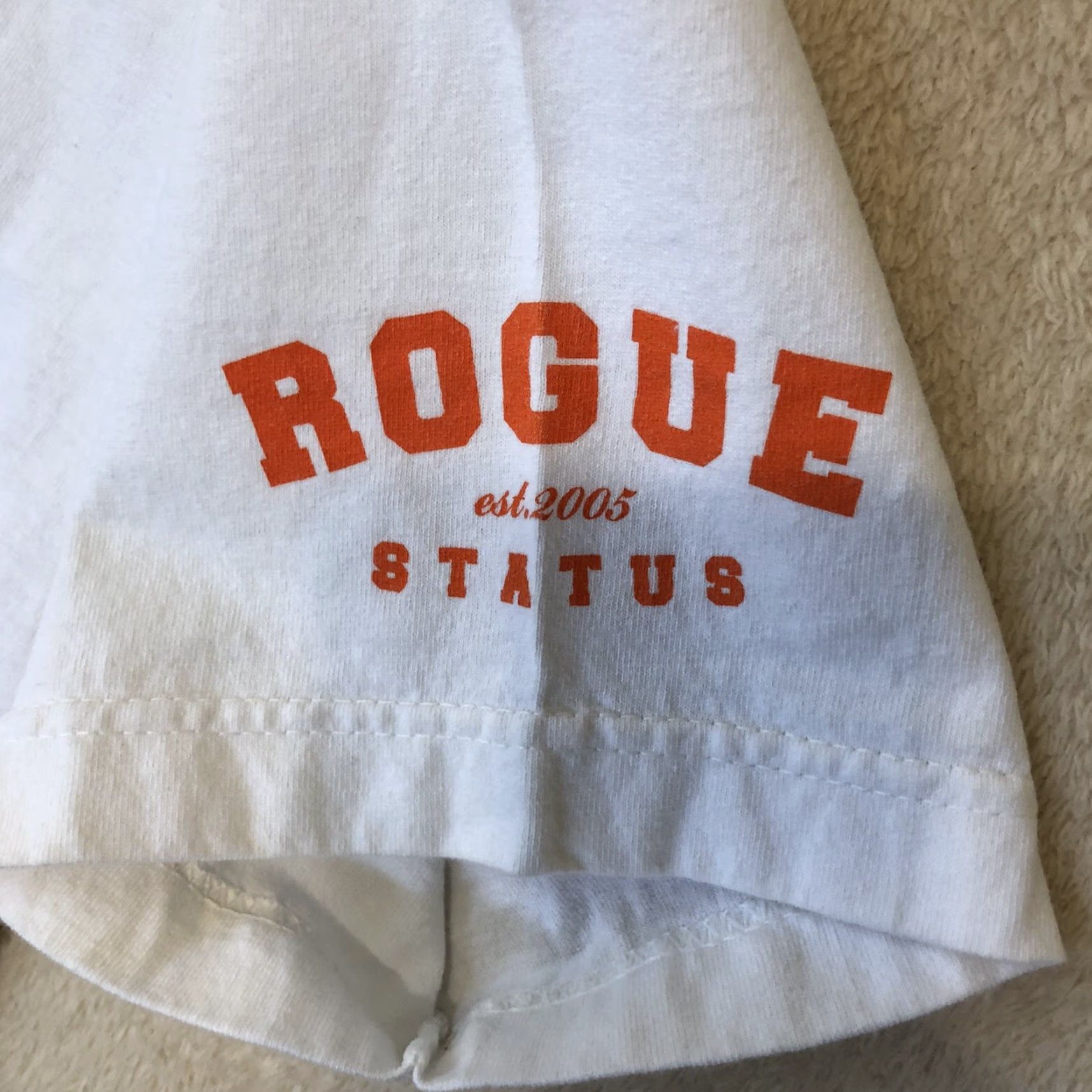 Vintage VINTAGE Rogue Status Mens T-Shirt California State Brass Knuckle Print White M Size US M / EU 48-50 / 2 - 5 Thumbnail