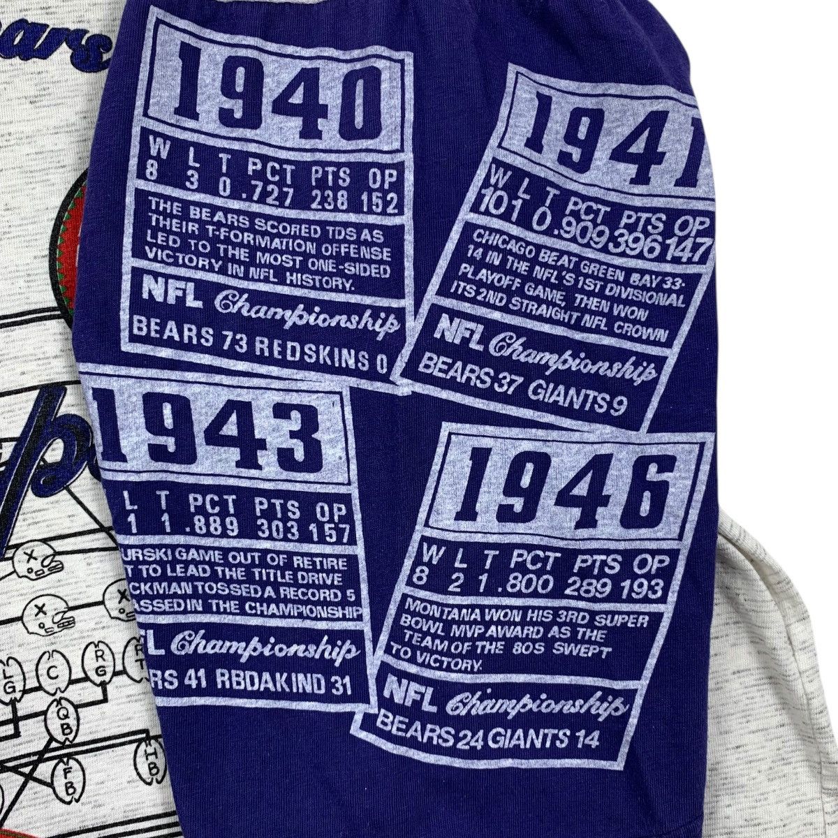 Vintage Vintage CHICAGO BEAR NFL Team The Dynasty Years 1943 T-Shirt Size US XXL / EU 58 / 5 - 4 Thumbnail
