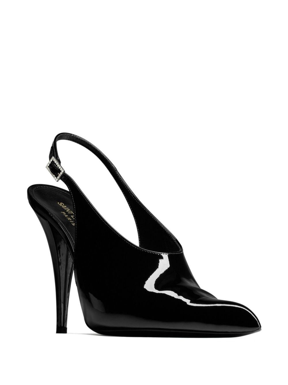 Saint Laurent Paris o1s1wg110425 755368 NICO Slingback Pumps Patent Leather Size US 7.5 / IT 37.5 - 2 Thumbnail