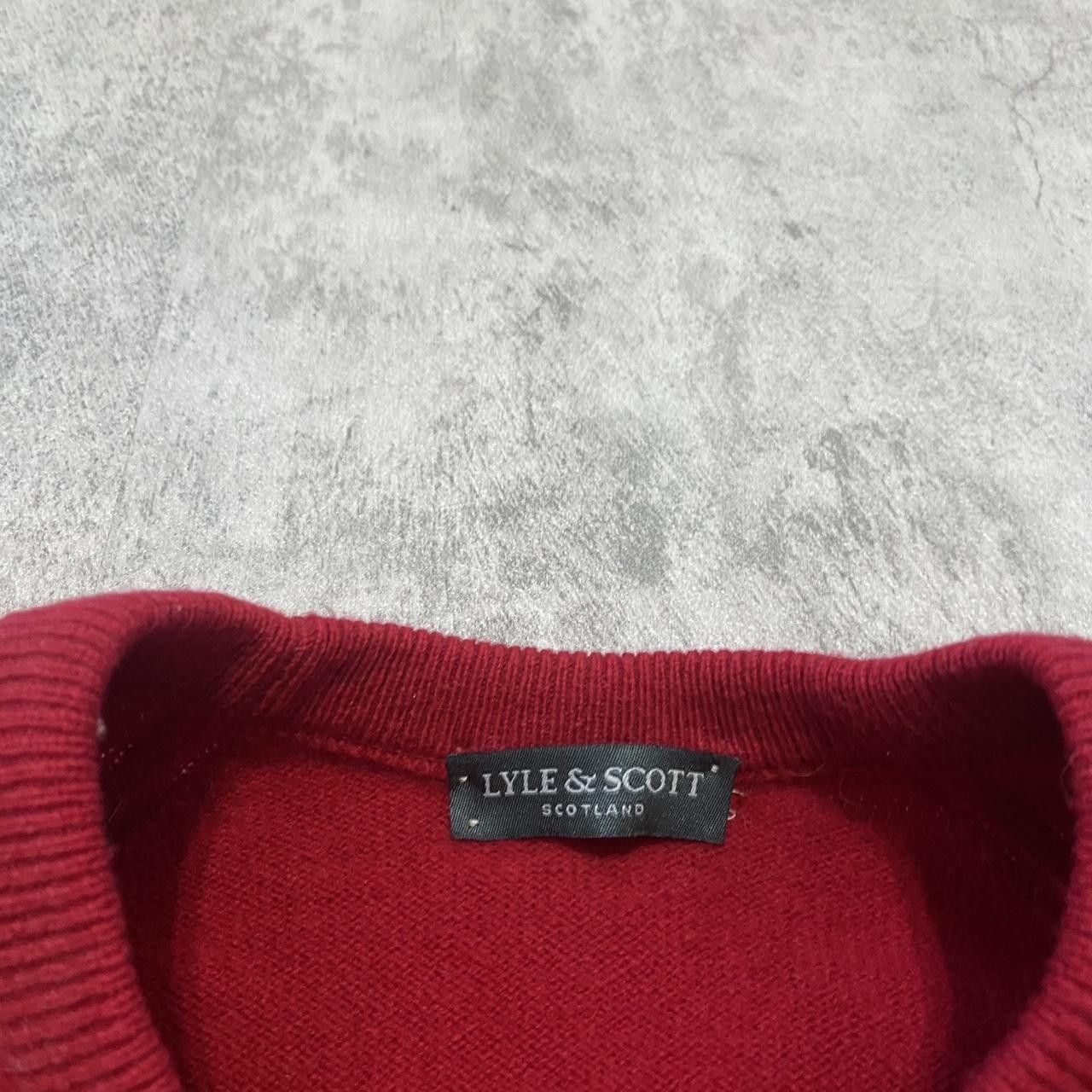 Lyle & Scott 100% Wool Red Vintage Lyle & Scott Sweater Boxy Size US L / EU 52-54 / 3 - 4 Thumbnail