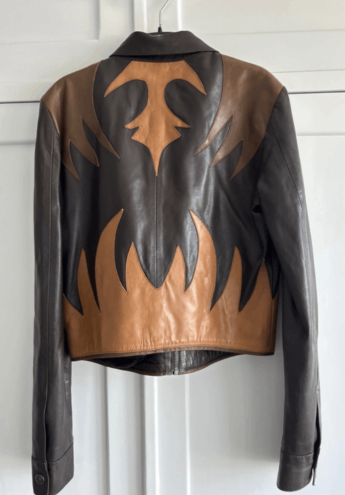 Just Cavalli Roberto Cavalli Laather Jacket Bomber Biker Moto Crop EX0213 Size S / US 4 / IT 40 - 6 Thumbnail