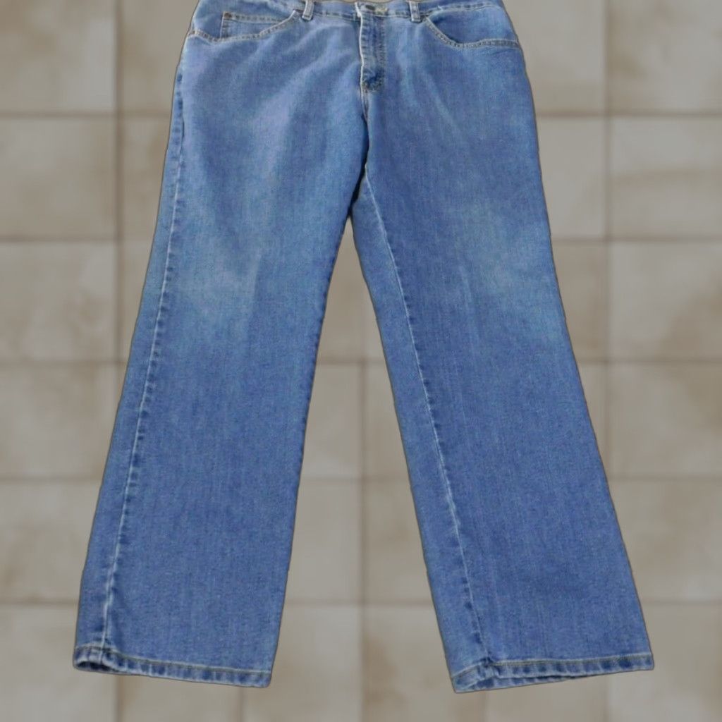Lee Lee Jeans Men 38x30 Regular Fit Straight Denim Workwear Cotton Blue United States Distressed Pockets Zipper 30in Inseam Jeans Men Size US 38 / EU 54 - 1 Thumbnail