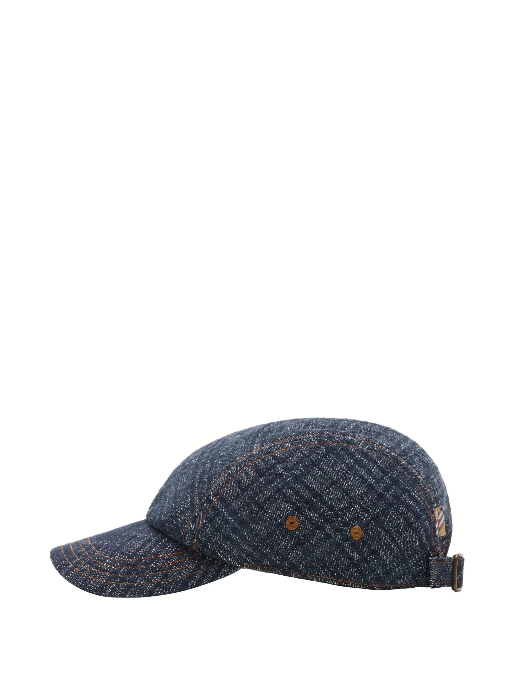Burberry os11x0126 Size: OS / Denim Hat / Cap With Plaid Multicolor Size ONE SIZE - 2 Thumbnail