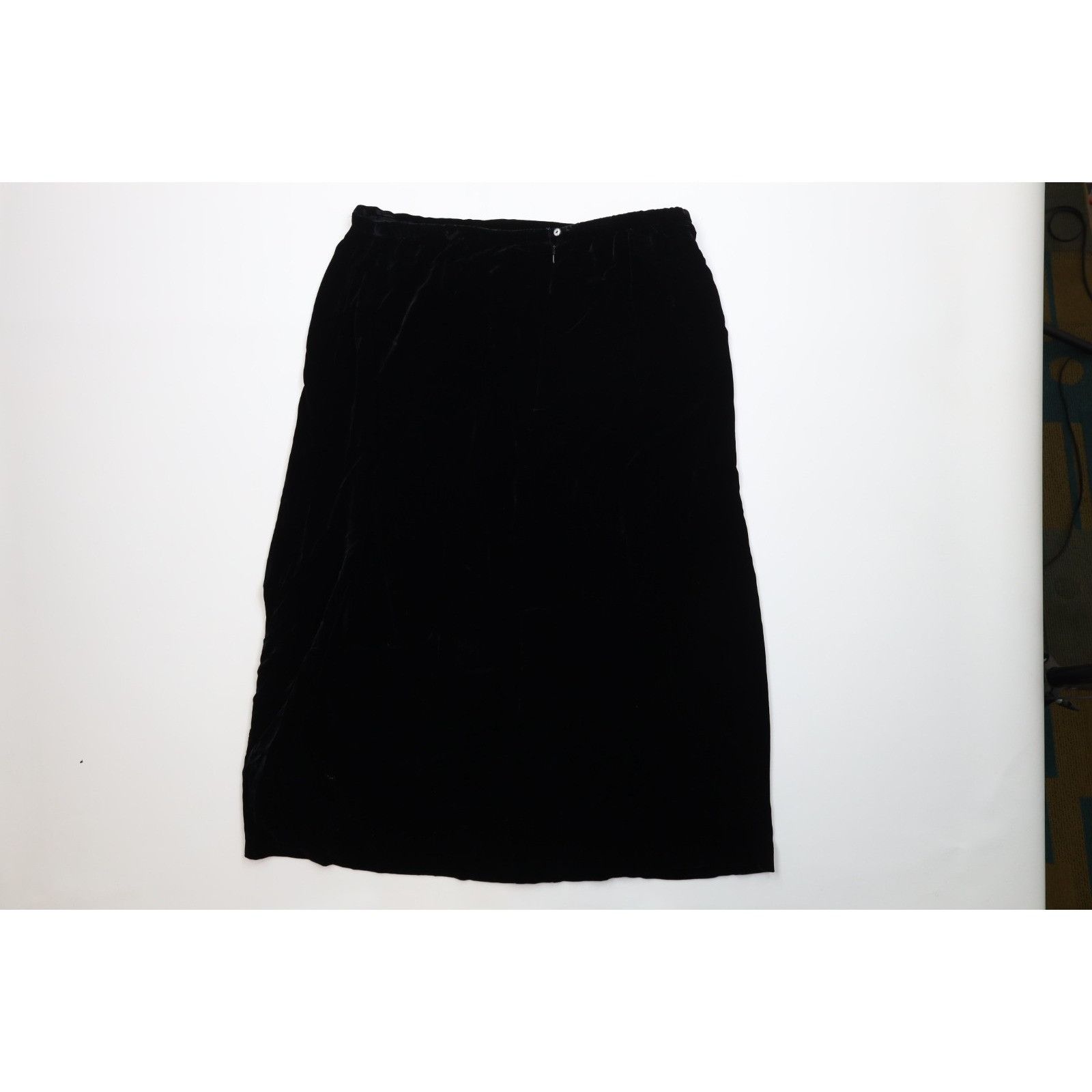 Vintage Vintage 90s Lane Bryant Rayon Gabardine Silk Velour Skirt Size 36" / US 14 / IT 50 - 6 Thumbnail