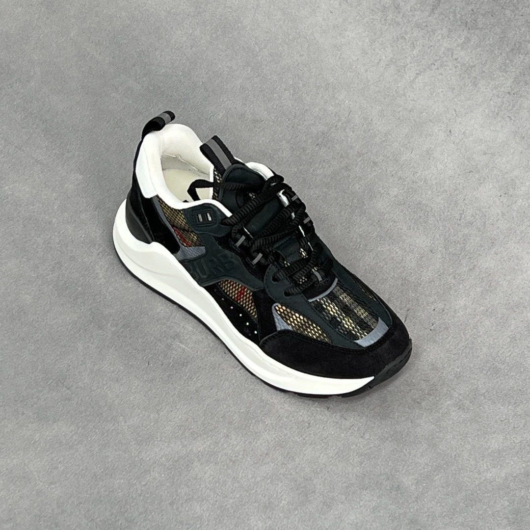 Burberry Burberry black logo leather sneakers men's 44 Size US 11 / EU 44 - 7 Thumbnail