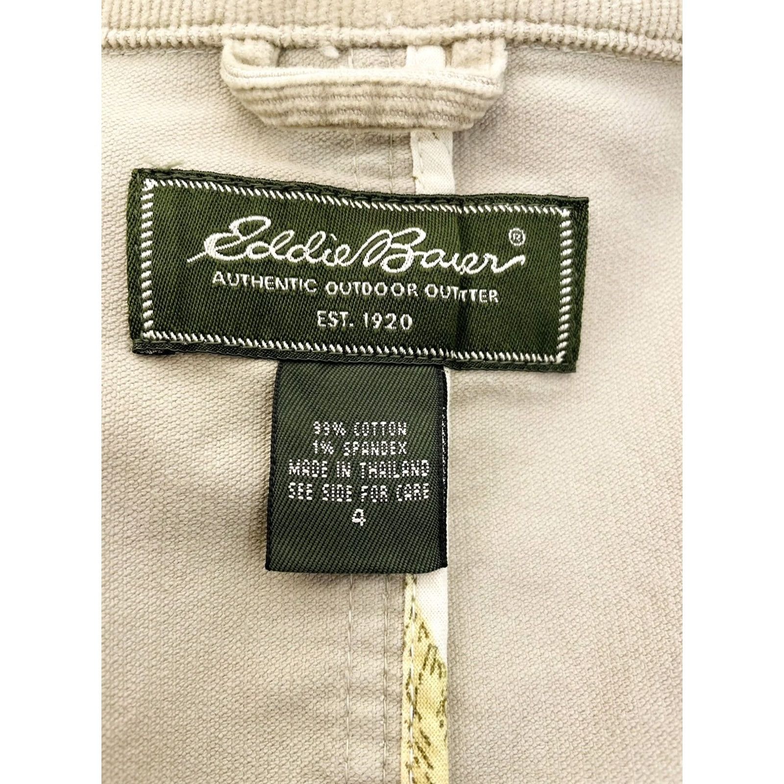 Eddie Bauer Eddie Bauer Blazer Corduroy Jacket Tan Beige Women's Size 4 Cotton Blend Pre-owned Jacket Size S / US 4 / IT 40 - 4 Thumbnail
