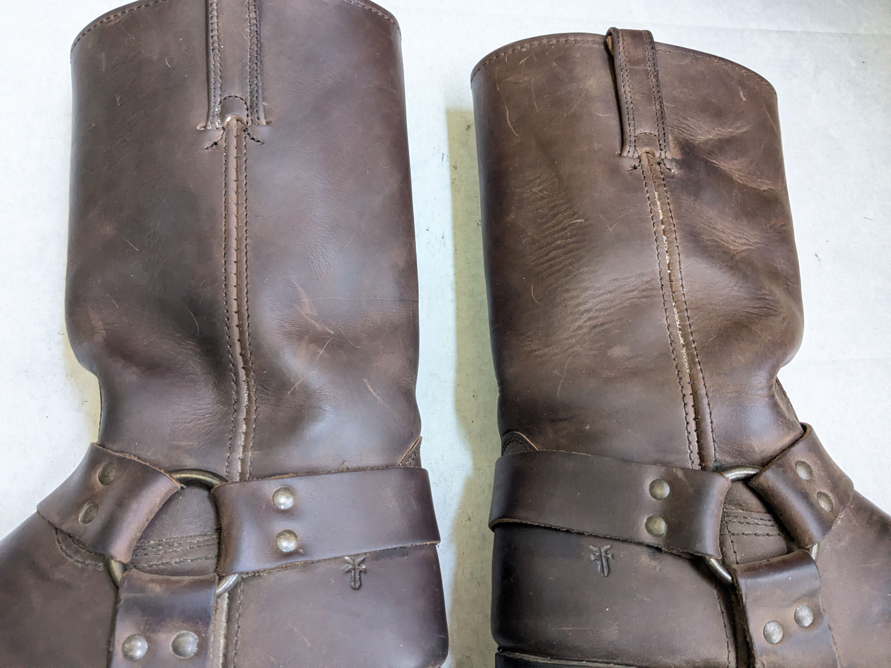 Frye Frye Harness Boots Brown 10.5 M Leather Straps Size US 10.5 / EU 43-44 - 7 Thumbnail