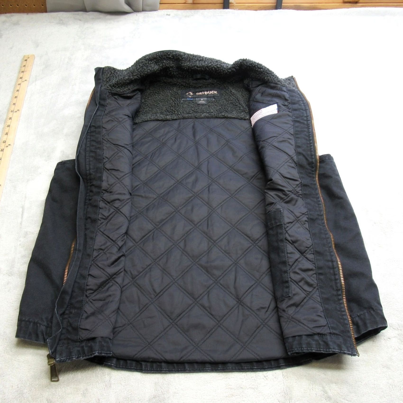 Vintage VINTAGE DRI DUCK Vest Mens M Gray Canvas Quilt Lined Insulated Zip Pocket Work Vest Mens Size US M / EU 48-50 / 2 - 3 Thumbnail