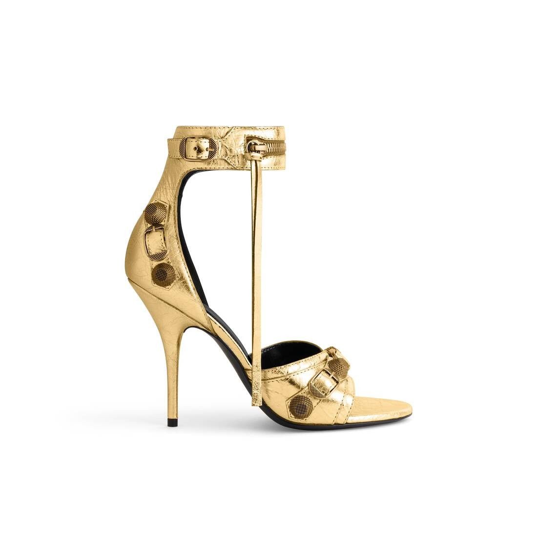 o1w1db10625 Cagole 110mm Sandals Metallized in Gold