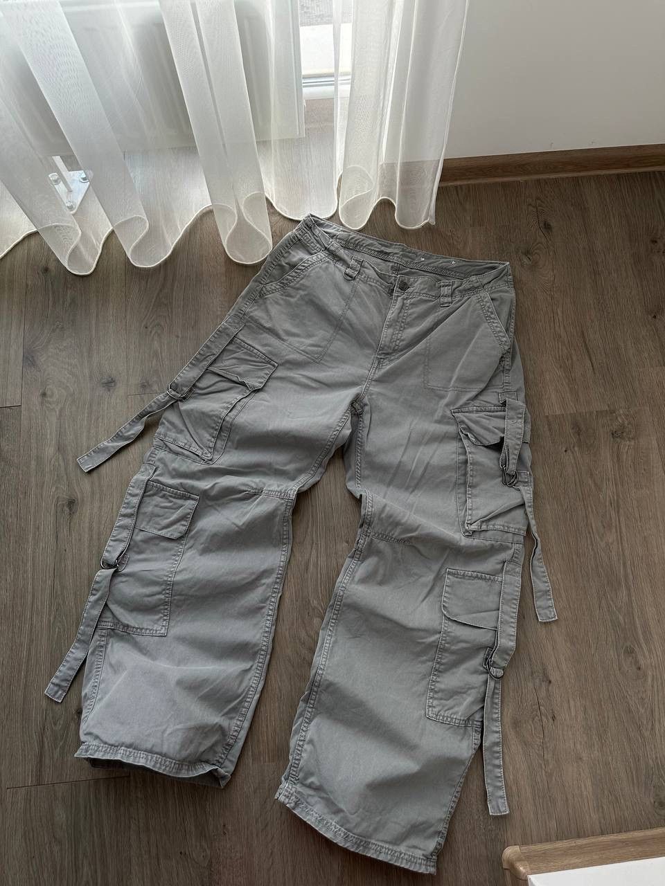 Japanese Brand × Vintage Vintage Japanese Baggy Gray Cargo Pocket Pants Size US 32 / EU 48 - 9 Thumbnail