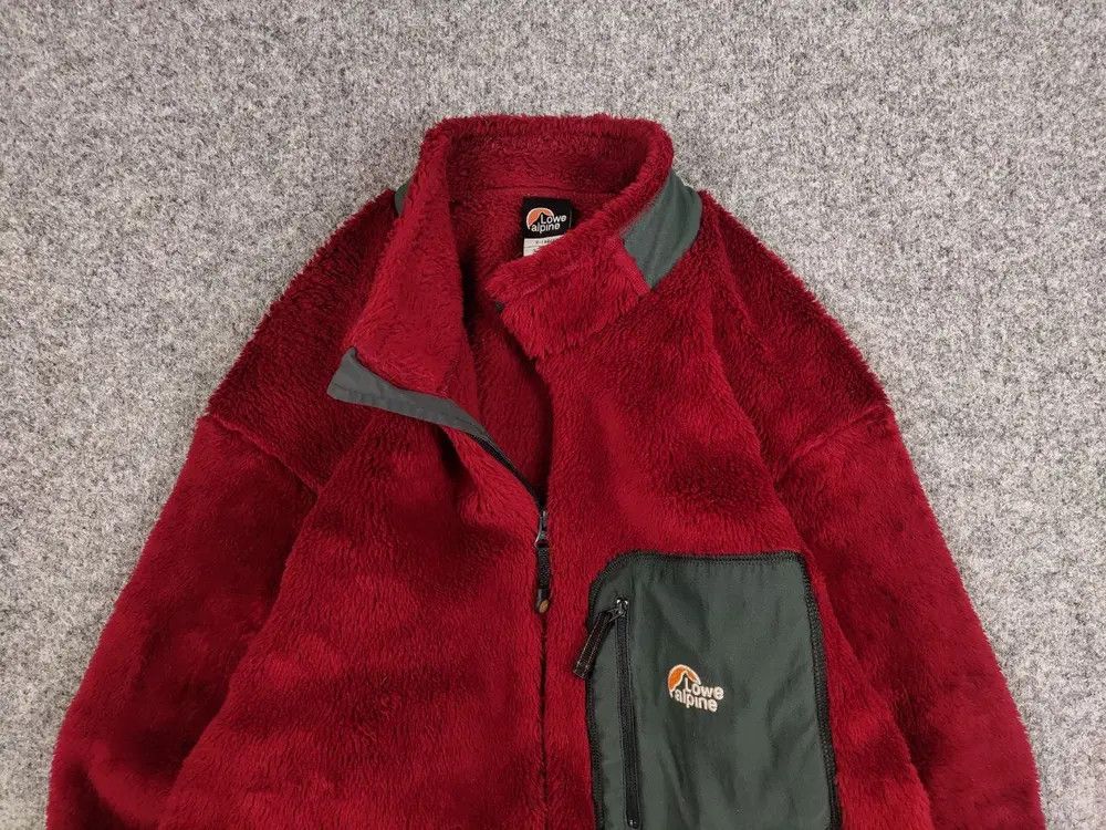 Japanese Brand Vintage 90's lowe Alpine Red Retro Fleece Zip Up Jacket Size US XL / EU 56 / 4 - 2 Thumbnail