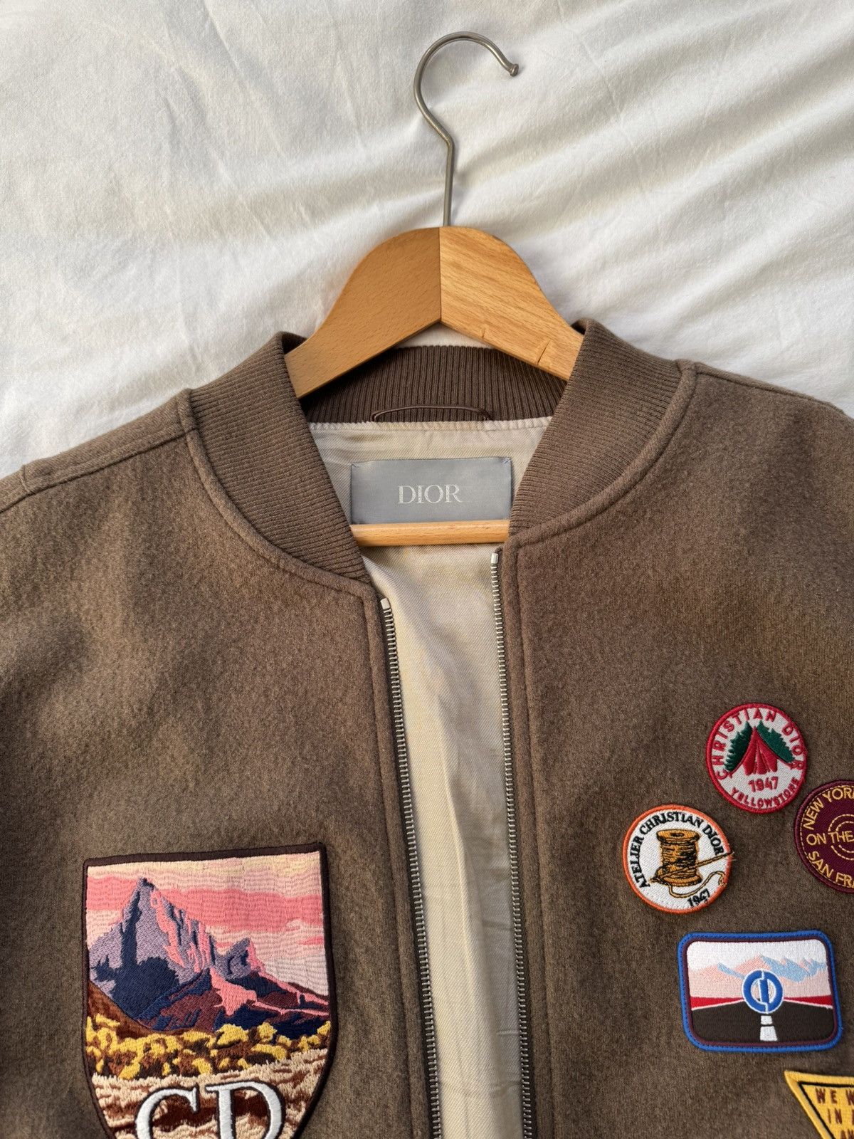 Dior Dior x Jack Kerouac Fall 22 Wool Patched Bomber Size US XXL / EU 58 / 5 - 7 Thumbnail