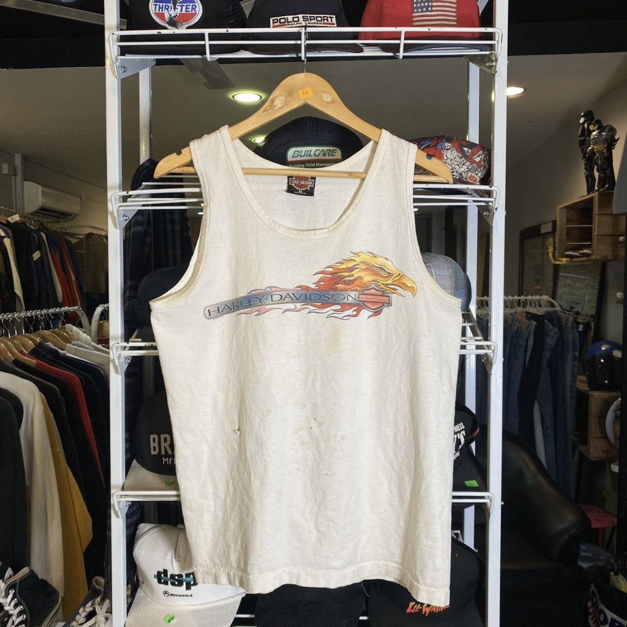 Harley Davidson Vintage 90s Harley Davidson flaming eagle tank top Size US M / EU 48-50 / 2 - 1 Thumbnail