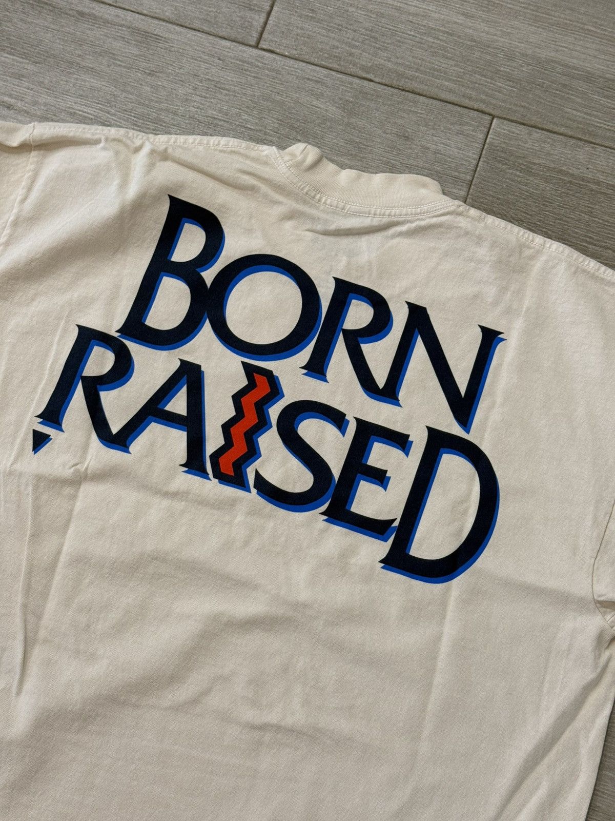 Born X Raised Men's BORN X RAISED Crooked Tee T-Shirt Cream Size L Large Size US L / EU 52-54 / 3 - 5 Thumbnail