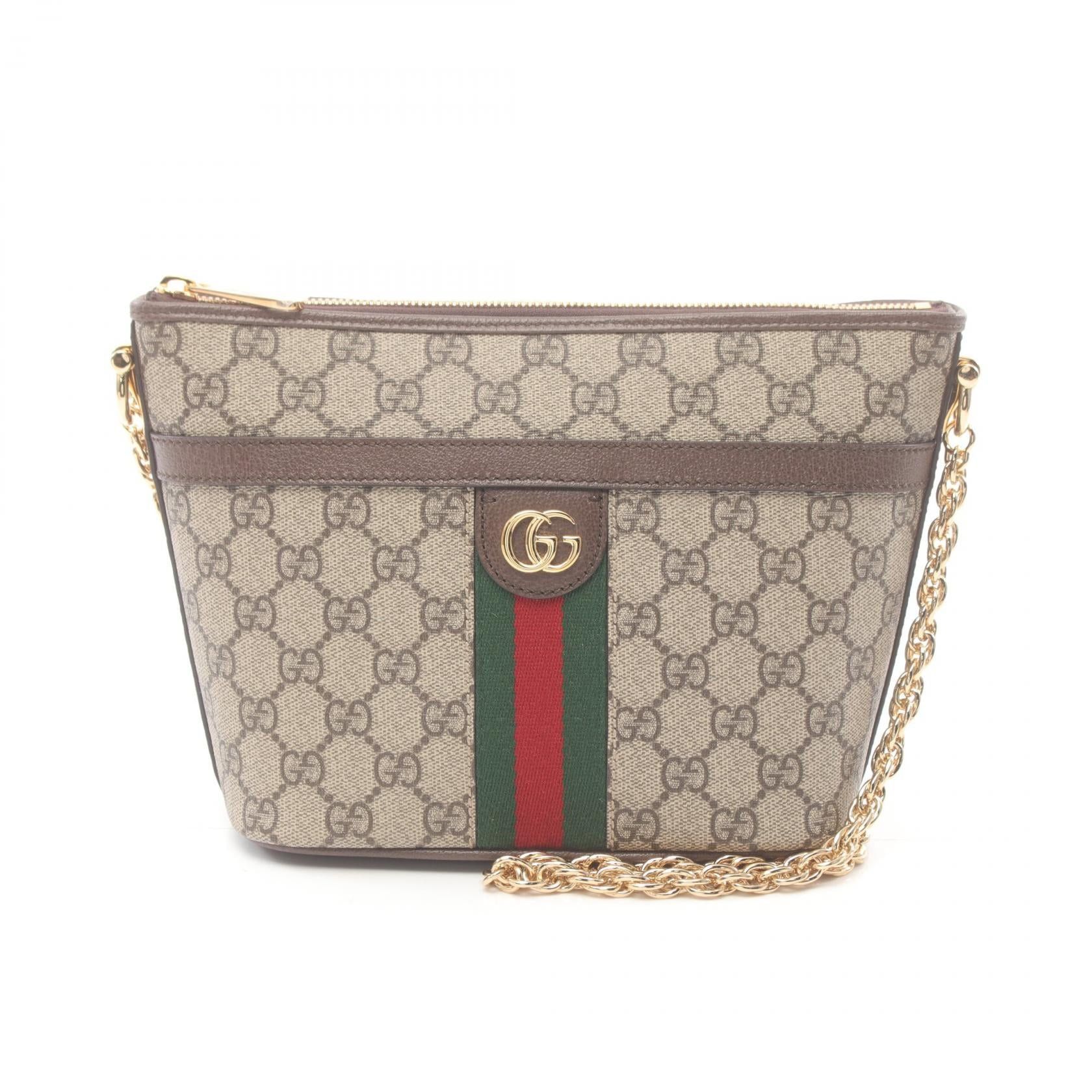 Gucci Gucci Ophidia Gg Supreme Shoulder Bag Coated Canvas Leather Beige Brown Multicolor Size ONE SIZE - 1 Thumbnail