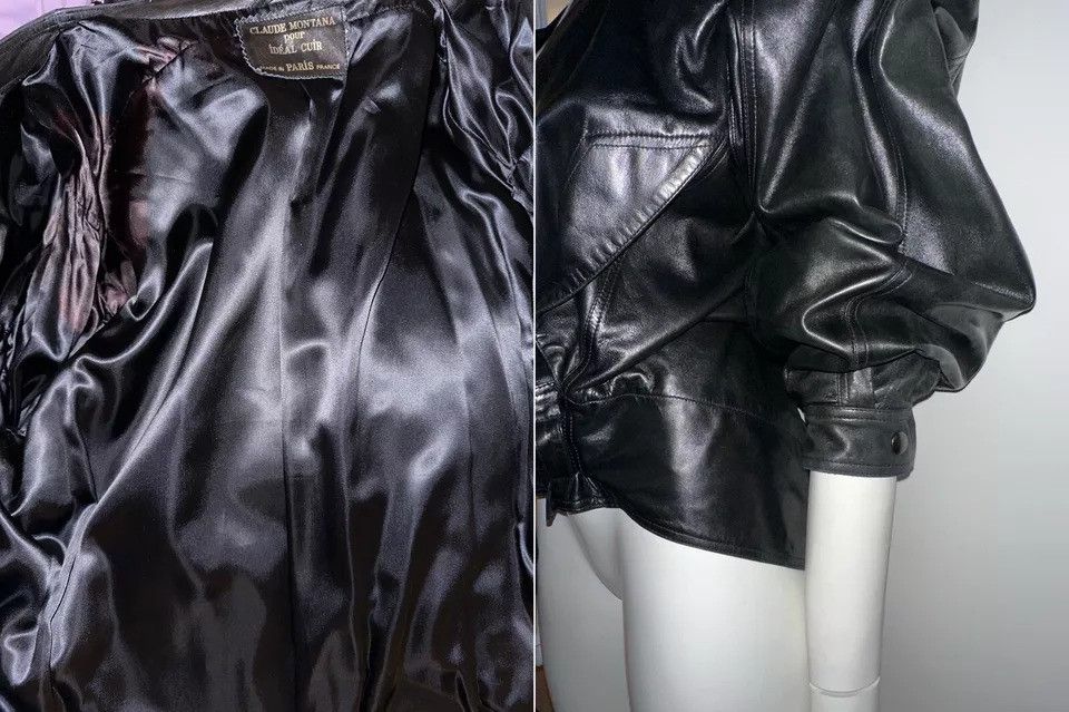 Claude Montana CLAUDE MONTANA POUR IDEAL CUIR Iconic Leather Coat Skirt Set Size M / US 6-8 / IT 42-44 - 11 Thumbnail