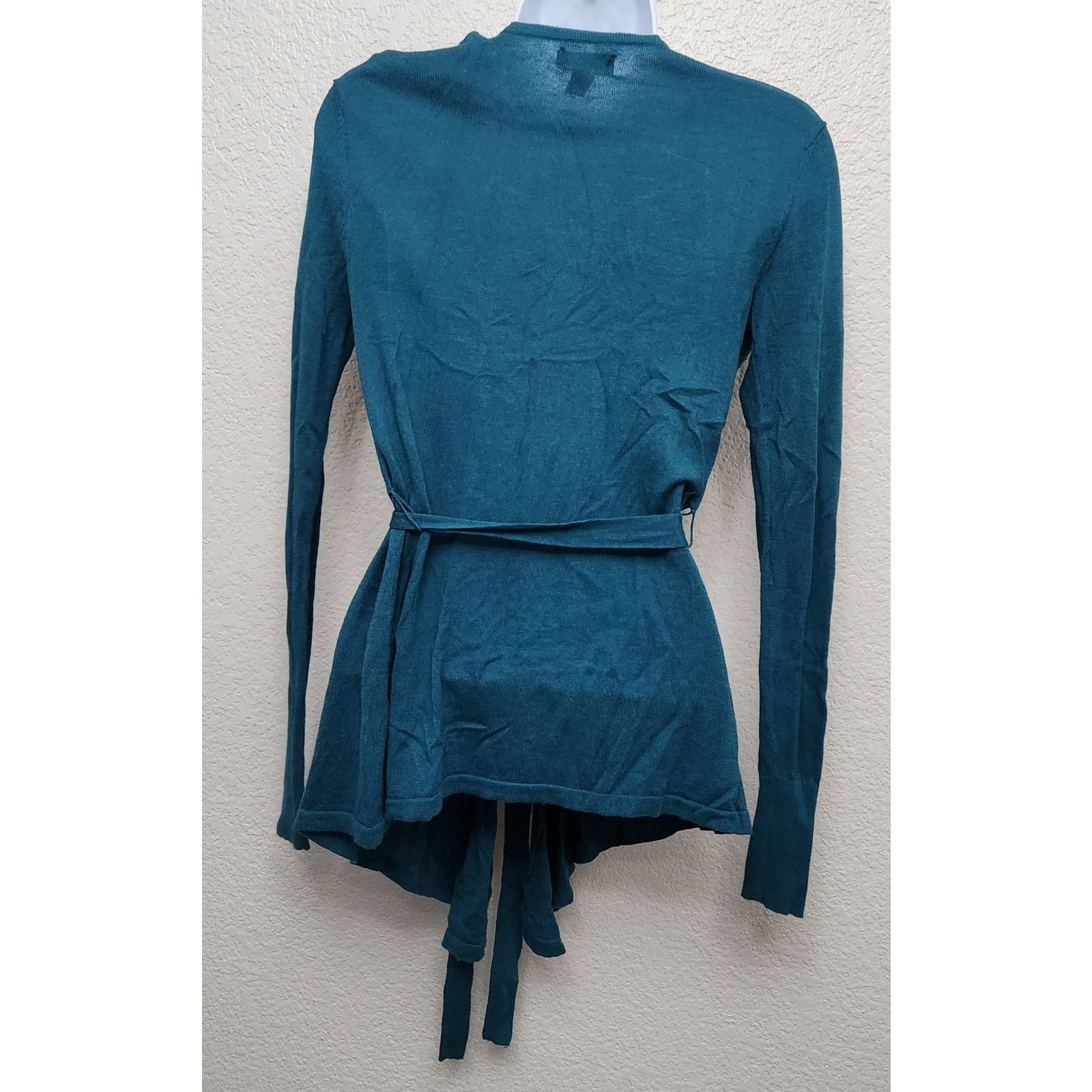 Other Elle Green Blue Material Rosettes On Bodice Cardigan Small Size S / US 4 / IT 40 - 4 Thumbnail