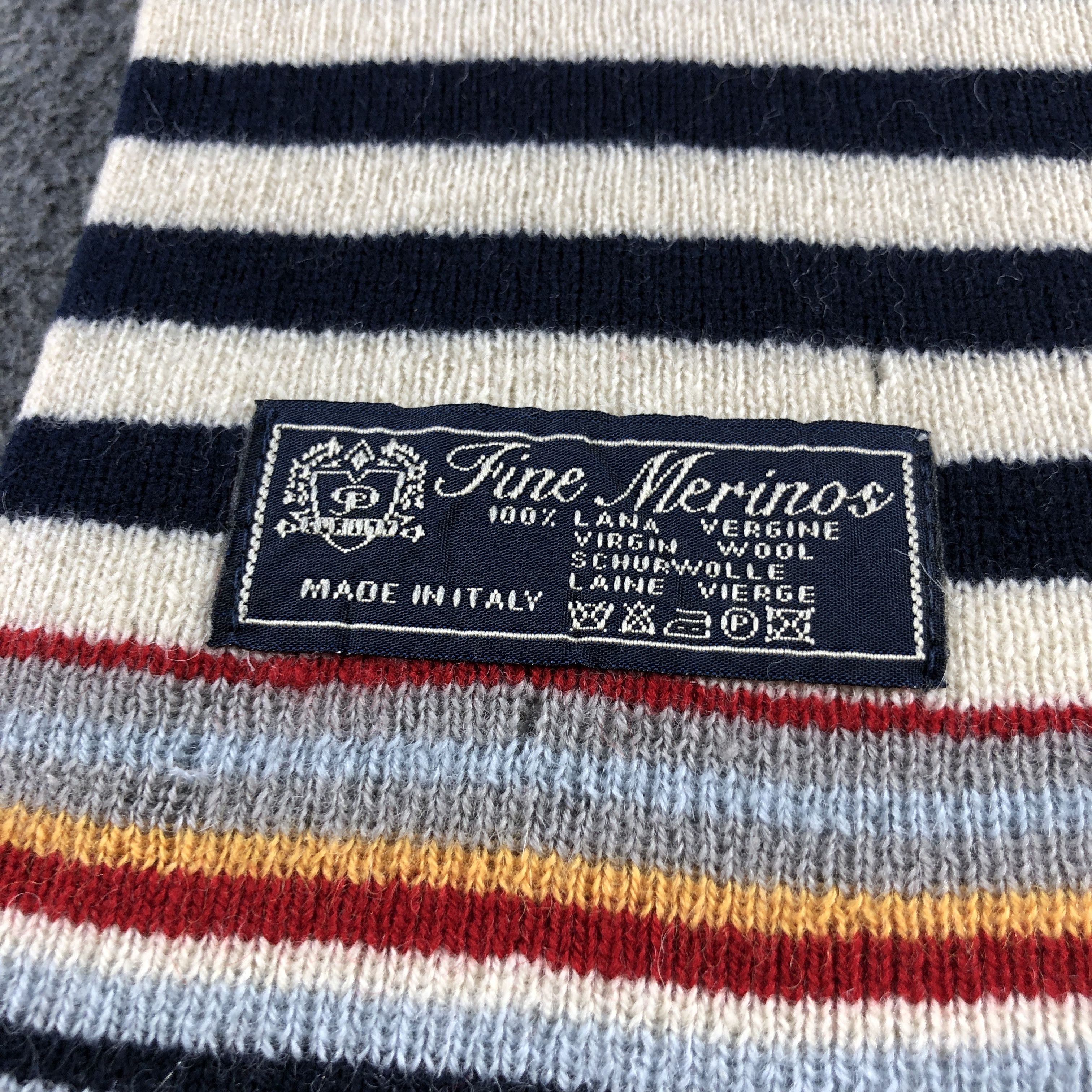 Courreges Courreges Striped Wool Scarf Muffler V2956 Size ONE SIZE - 5 Thumbnail