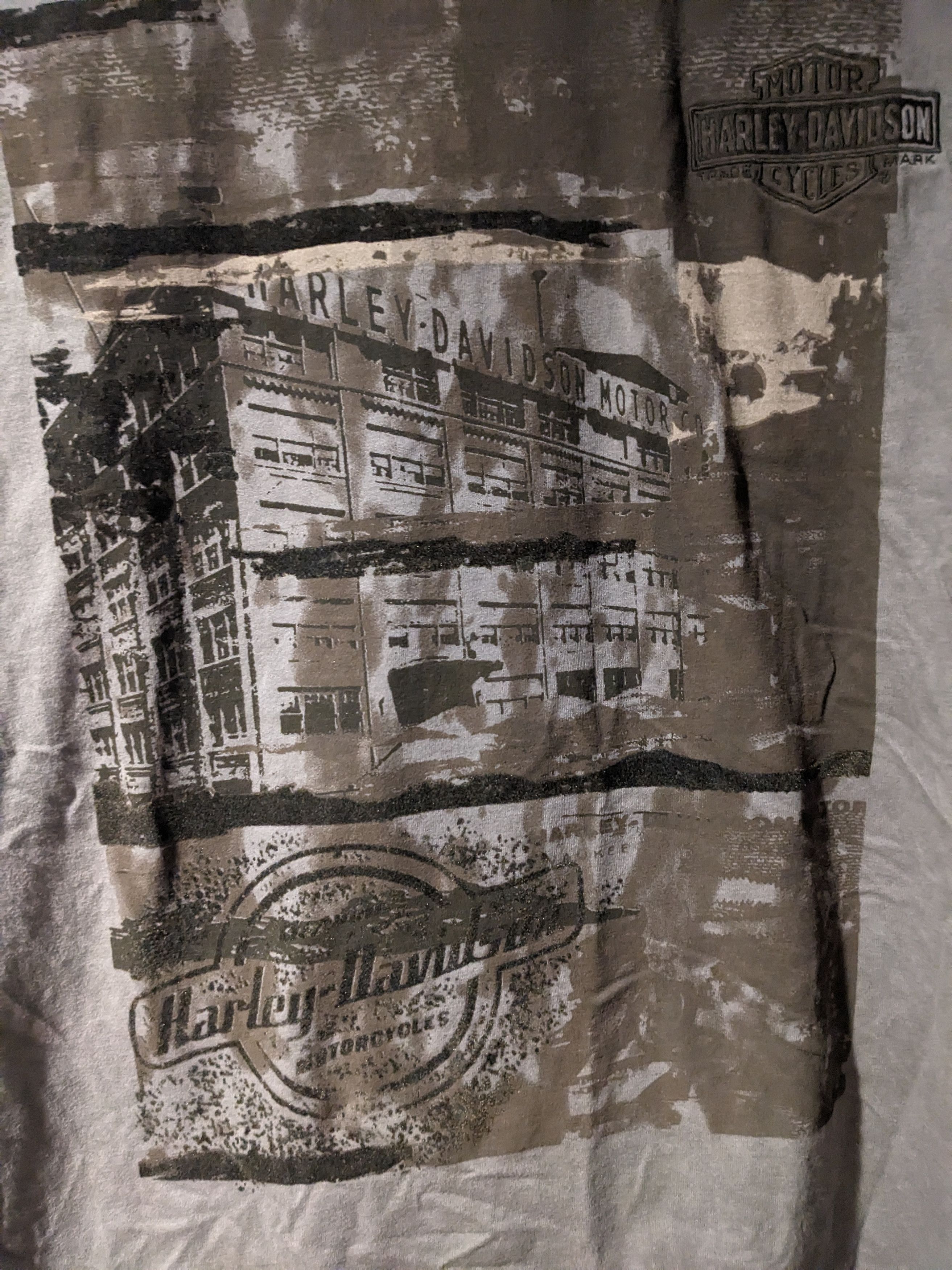 Harley Davidson × Vintage Vintage Y2K Harley Davidson Motorcycle American Flag T-Shirt Size US XL / EU 56 / 4 - 2 Thumbnail