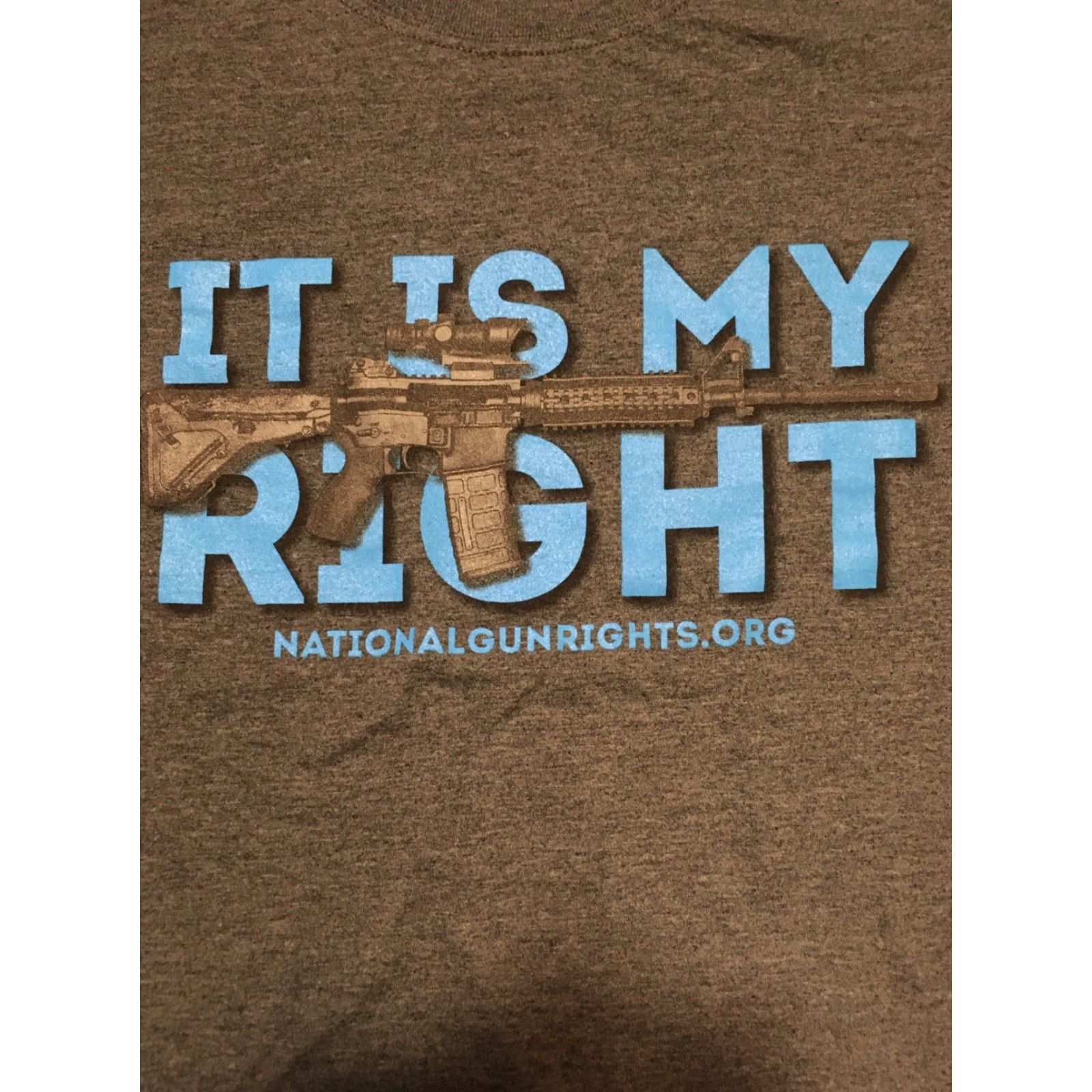Gildan VINTAGE Gildan 2nd Amendment AR 15 T-Shirt Adult Medium Gray Gun Rights Mens Size US M / EU 48-50 / 2 - 2 Thumbnail