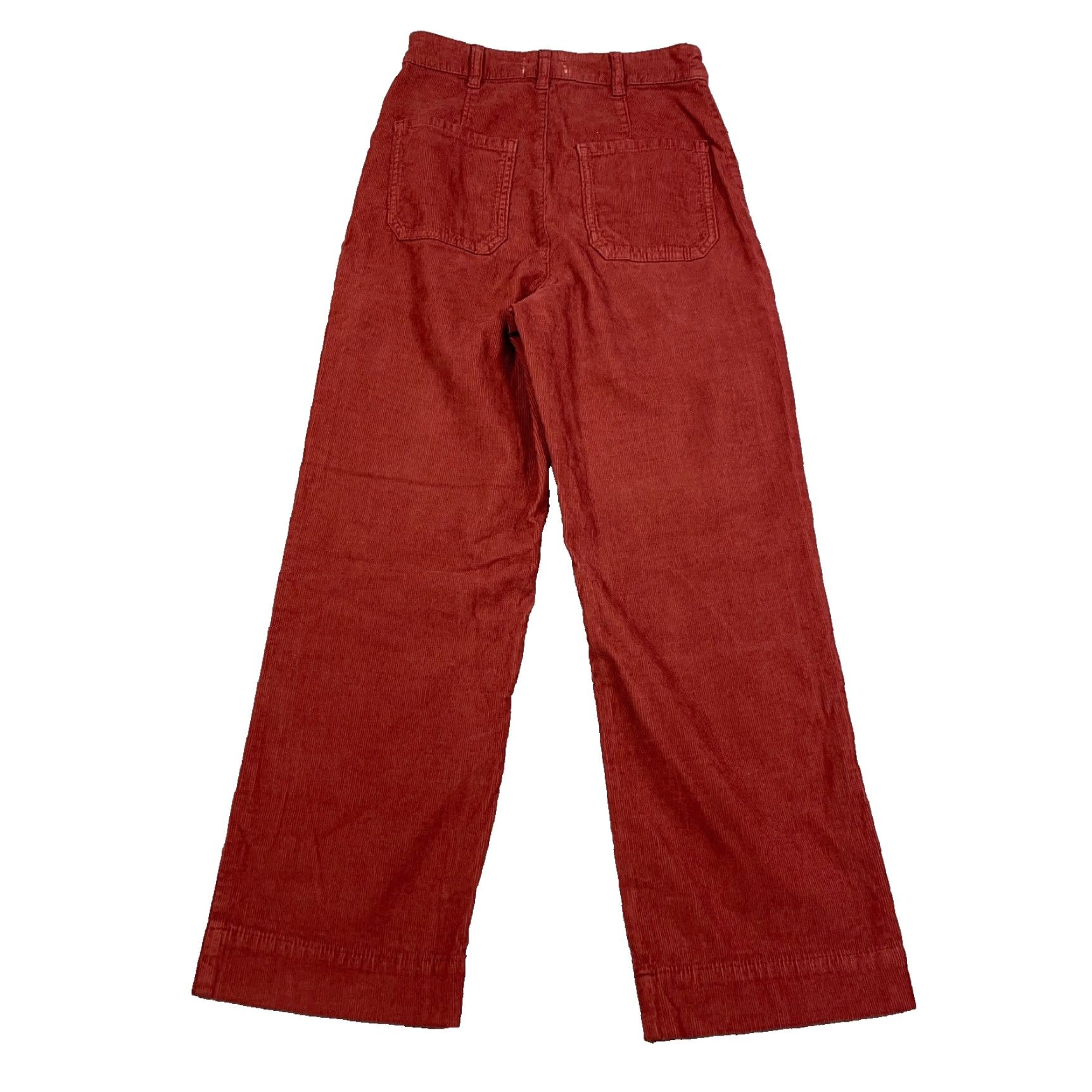 Marine Layer Marine Layer Pants Cropped Corduroy Wide-Leg 2 Red Boho Retro 80s Hippie Beach Nature Womens Size 26" / US 2 / IT 38 - 2 Thumbnail