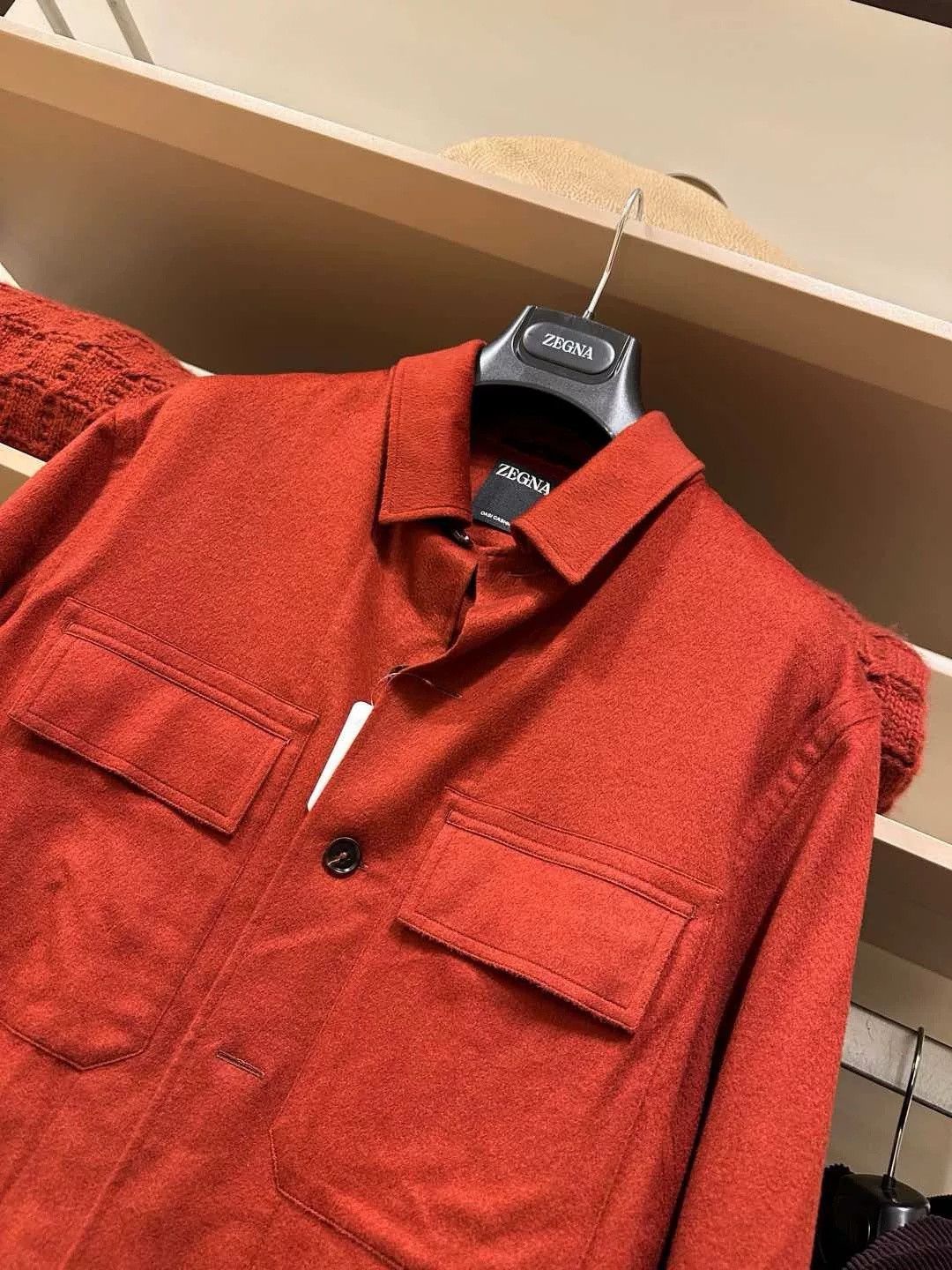 Ermenegildo Zegna Zegna Oasi Cashmere Red Shirt Jacket Size US M / EU 48-50 / 2 - 3 Thumbnail