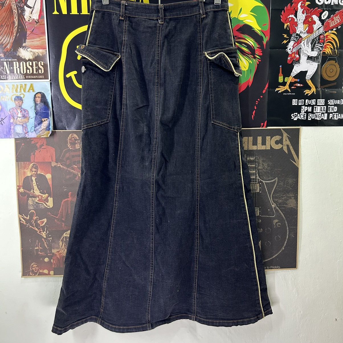 Vintage Vintage Sugarless Gal Maxi Denim Skirt Size 29" - 7 Thumbnail