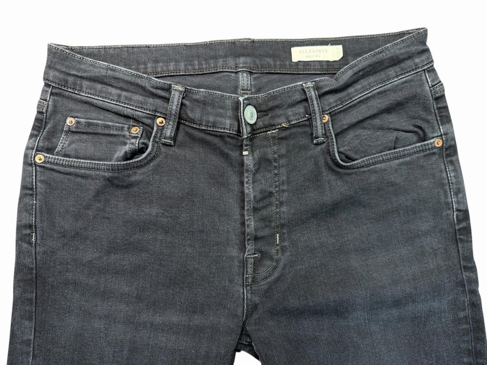 Allsaints AllSaints Rex Slim-Fit Slip Tapered Black Denim Jeans W32 Size US 32 / EU 48 - 6 Thumbnail