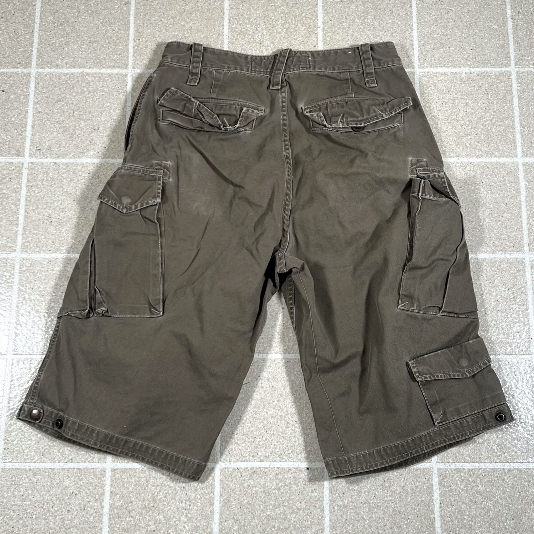 Nautica VINTAGE Nautica Cargo Shorts Paratrooper Baggy Pockets 28 Men Brown Y2K Military Jean Co Waist 28 Size US 28 / EU 44 - 3 Thumbnail